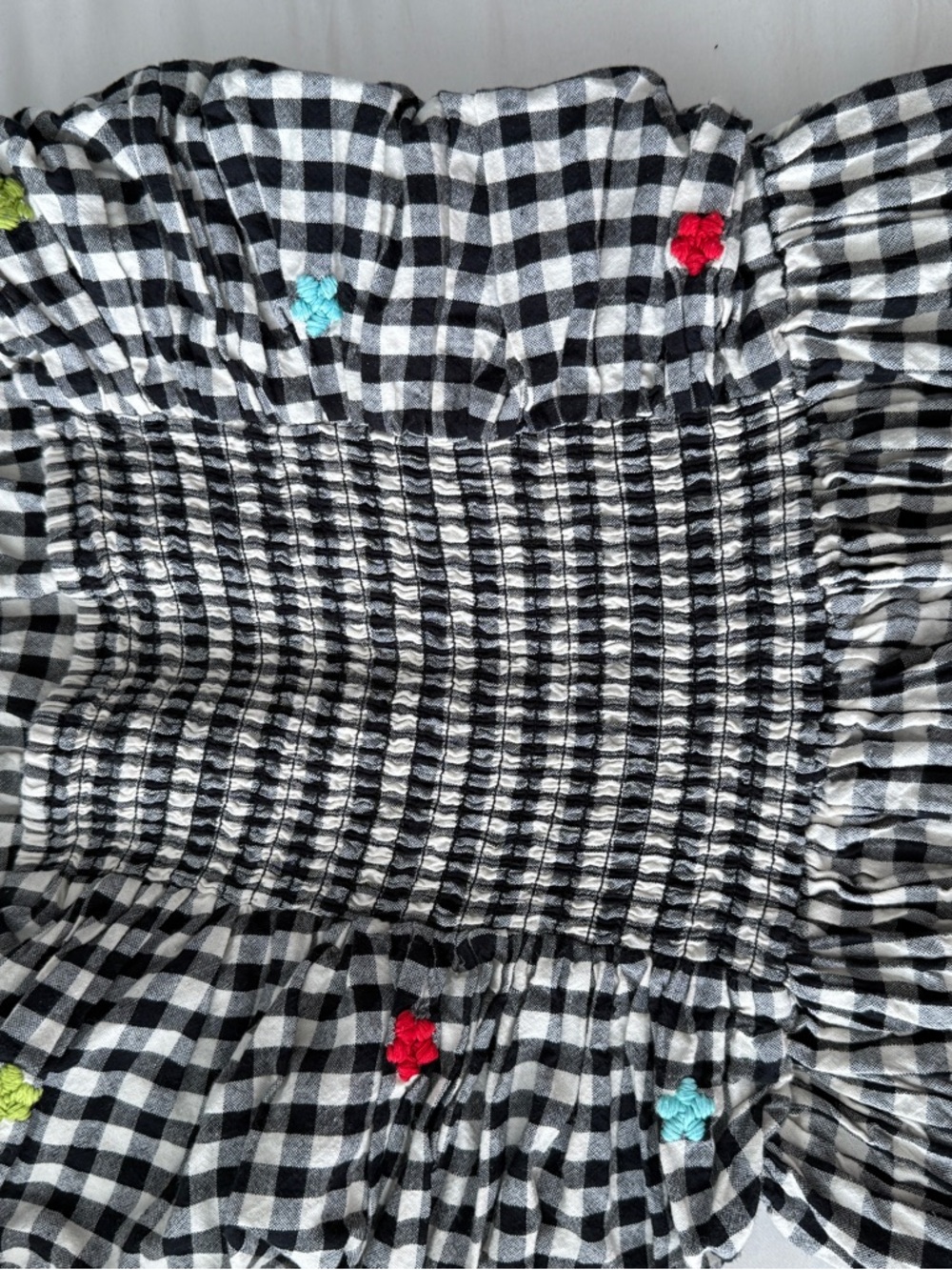 TACH Black and White Gingham Strapless Dress - Picture 4 of 5